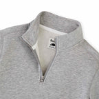Roots73 Paddlecreek Sueded Fleece Quarter Zip for Women Transfer - Grey Mix - Detail 2