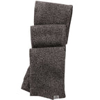 Roots73 Ravenlake Rib Knit Scarf Embroidery - Dark Charcoal Mix - Front Flat