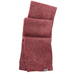 Roots73 Ravenlake Rib Knit Scarf Embroidery - Dark Red Heather - Front Flat