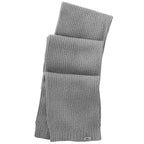 Roots73 Ravenlake Rib Knit Scarf Embroidery - Grey Mix - Front Flat