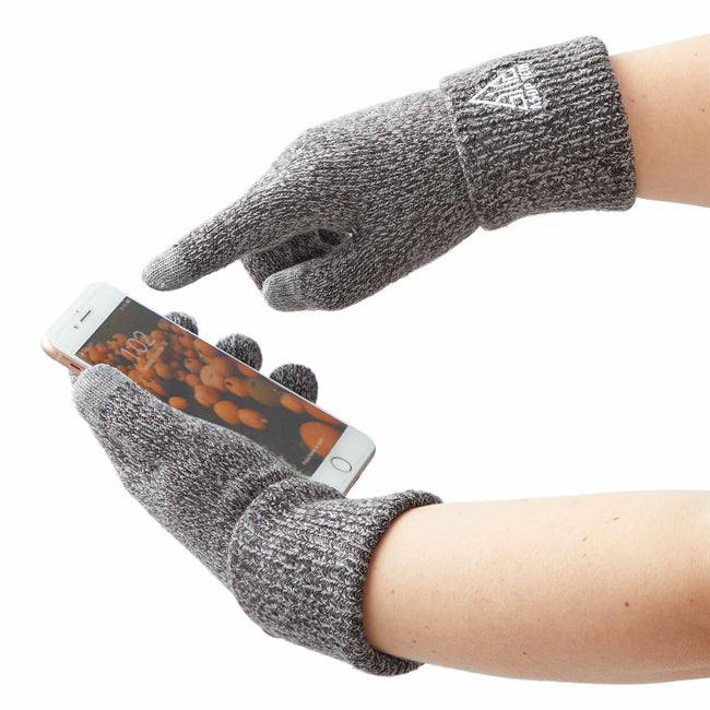 Roots73 Redcliff Knit Touchscreen Gloves Embroidery