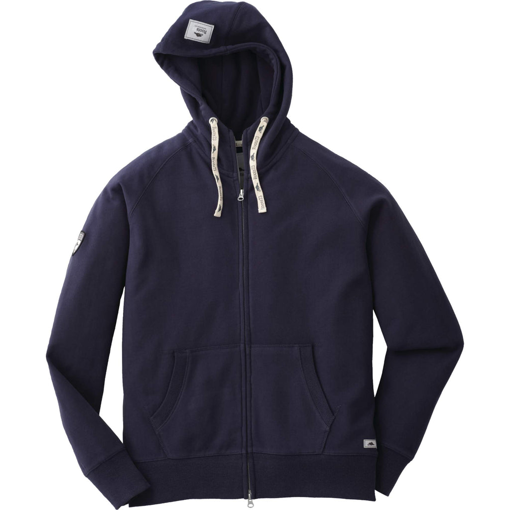 Roots73 Riverside Full Zip Fleece Hoodie for Men Transfer - Atlantic Navy - Front Flat