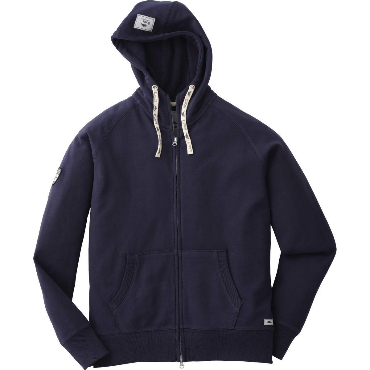 Roots73 Riverside Full Zip Fleece Hoodie for Men Transfer - Atlantic Navy - Front Flat
