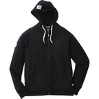 Roots73 Riverside Full Zip Fleece Hoodie for Men Transfer - Black - Front Flat