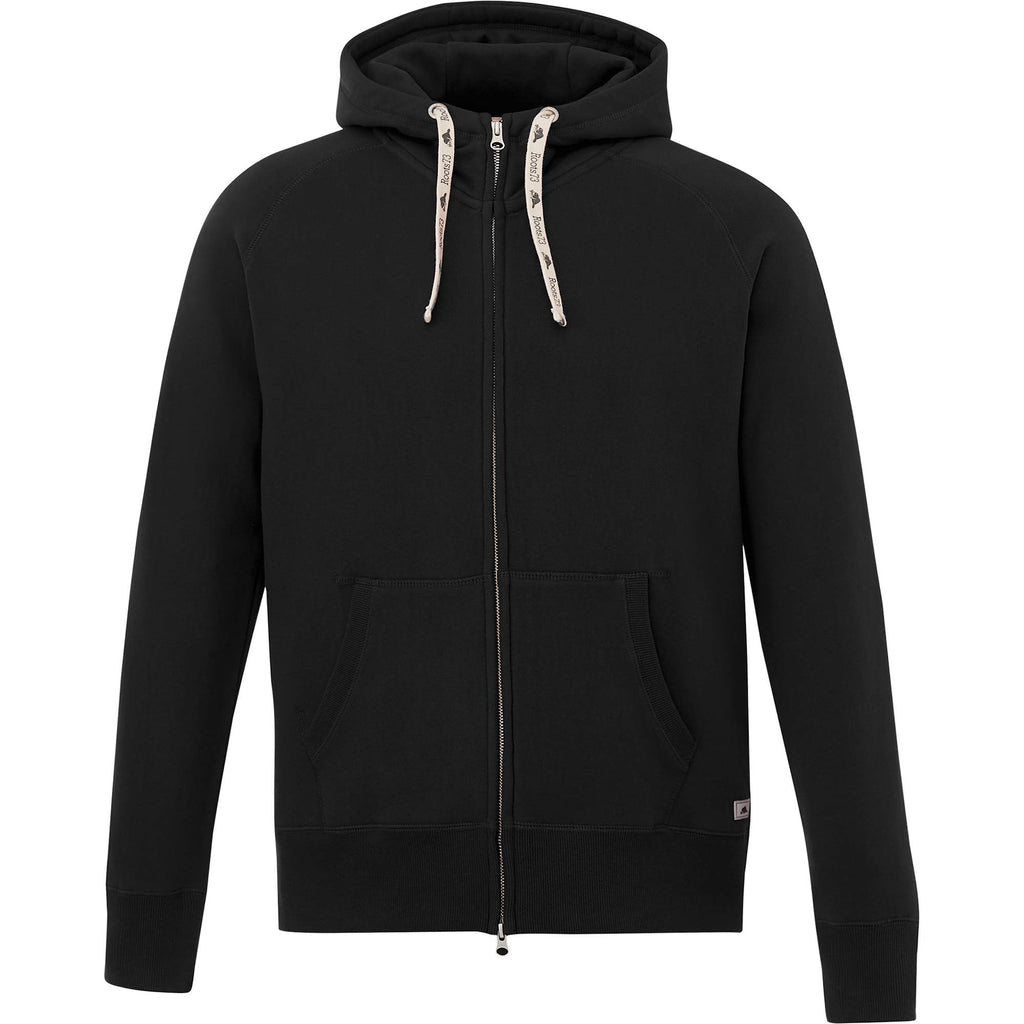 Roots73 Riverside Full Zip Fleece Hoodie for Men Transfer - Black - Front