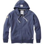 Roots73 Riverside Full Zip Fleece Hoodie for Men Transfer - Indigo Blue - Front Flat