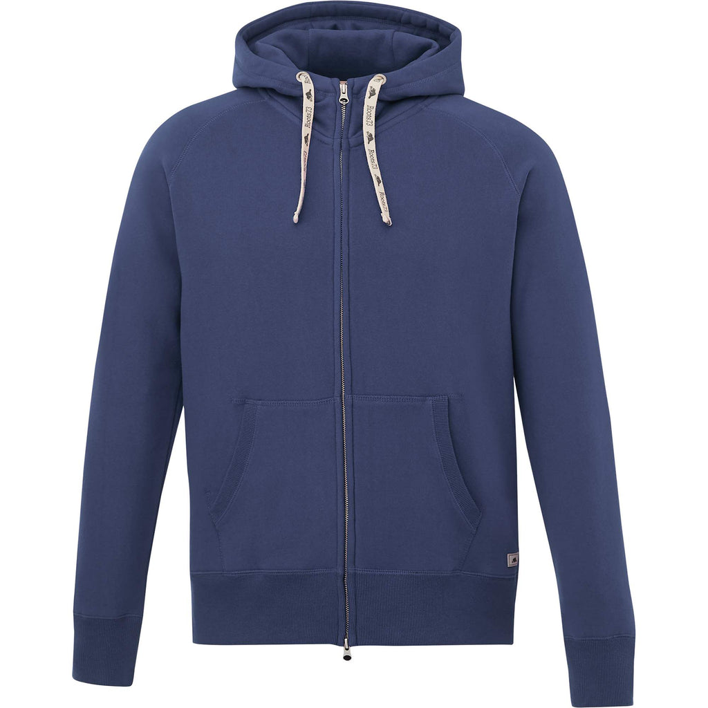 Roots73 Riverside Full Zip Fleece Hoodie for Men Transfer - Indigo Blue - Front