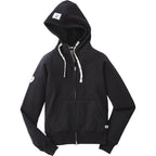 Roots73 Riverside Full Zip Fleece Hoodie for Women Transfer - Black - Front Flat