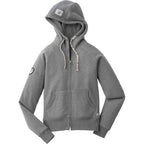 Roots73 Riverside Full Zip Fleece Hoodie for Women Transfer - Charcoal Mix - Front Flat