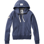 Roots73 Riverside Full Zip Fleece Hoodie for Women Transfer - Indigo Blue - Front Flat