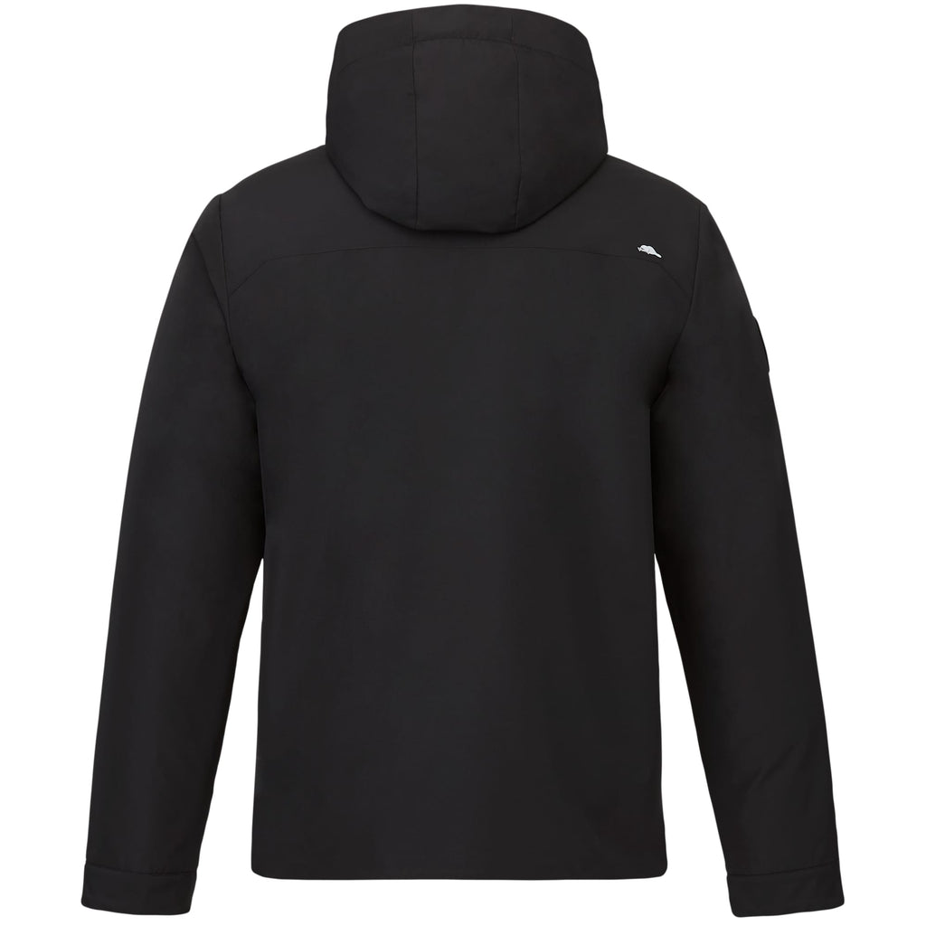 Roots73 Rockglen Sherpa Lined Waterproof Jacket for Men Debossing - Black - Back