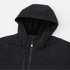 Roots73 Rockglen Sherpa Lined Waterproof Jacket for Men Transfer - Black - Detail Hood