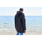 Roots73 Rockglen Sherpa Lined Waterproof Jacket for Women Debossing - Black - On Model 2