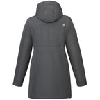 Roots73 Rockglen Sherpa Lined Waterproof Jacket for Women Debossing - Charcoal - Back