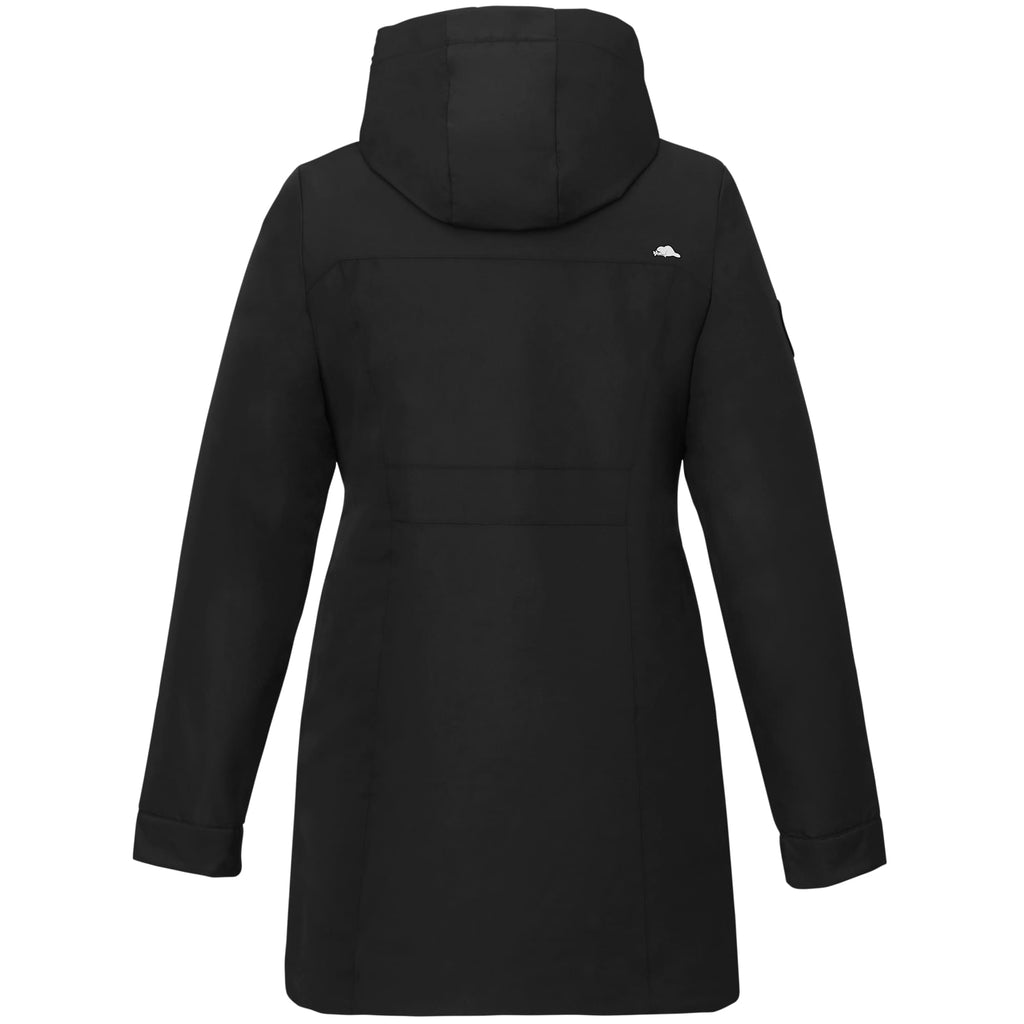 Roots73 Rockglen Sherpa Lined Waterproof Jacket for Women Embroidery - Black - Back