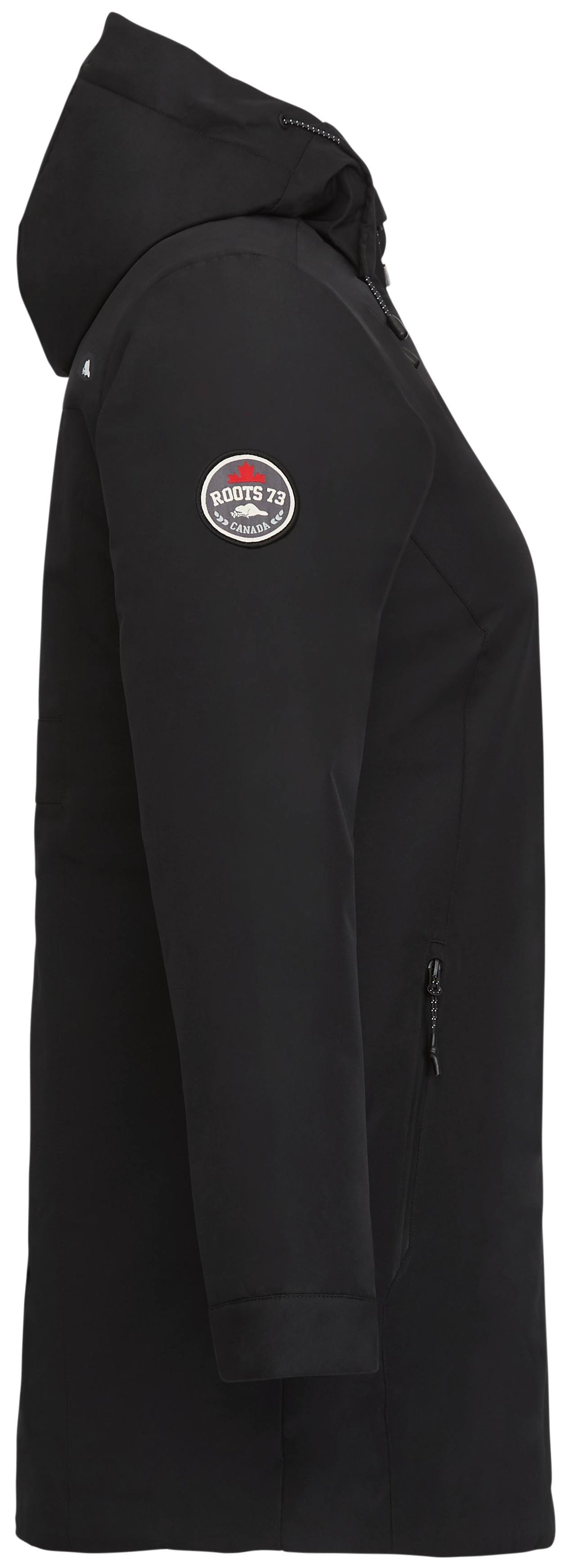Roots73 Rockglen Sherpa Lined Waterproof Jacket for Women Embroidery - Black - Right Side