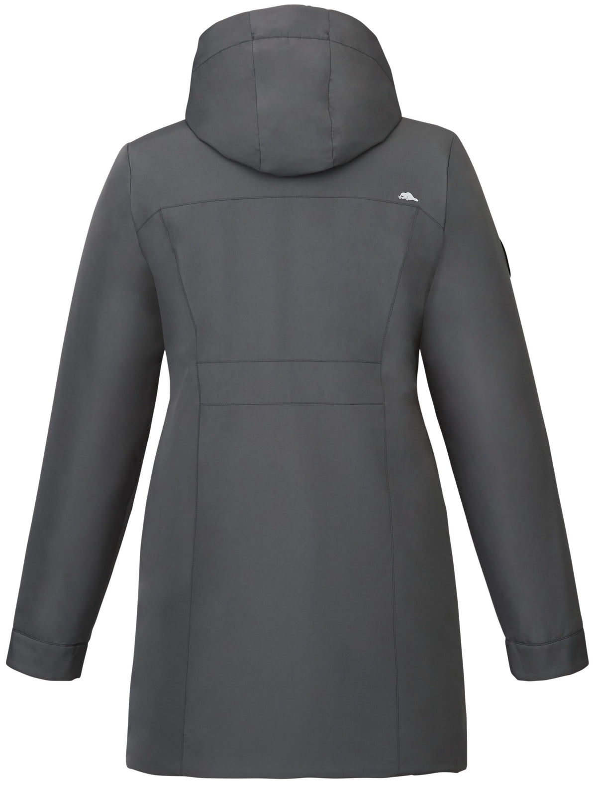 Roots73 Rockglen Sherpa Lined Waterproof Jacket for Women Embroidery - Charcoal - Back
