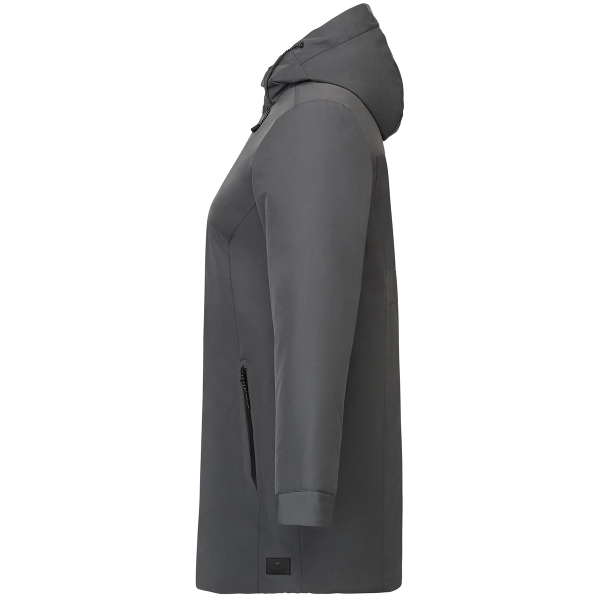 Roots73 Rockglen Sherpa Lined Waterproof Jacket for Women Embroidery - Charcoal - Left Side