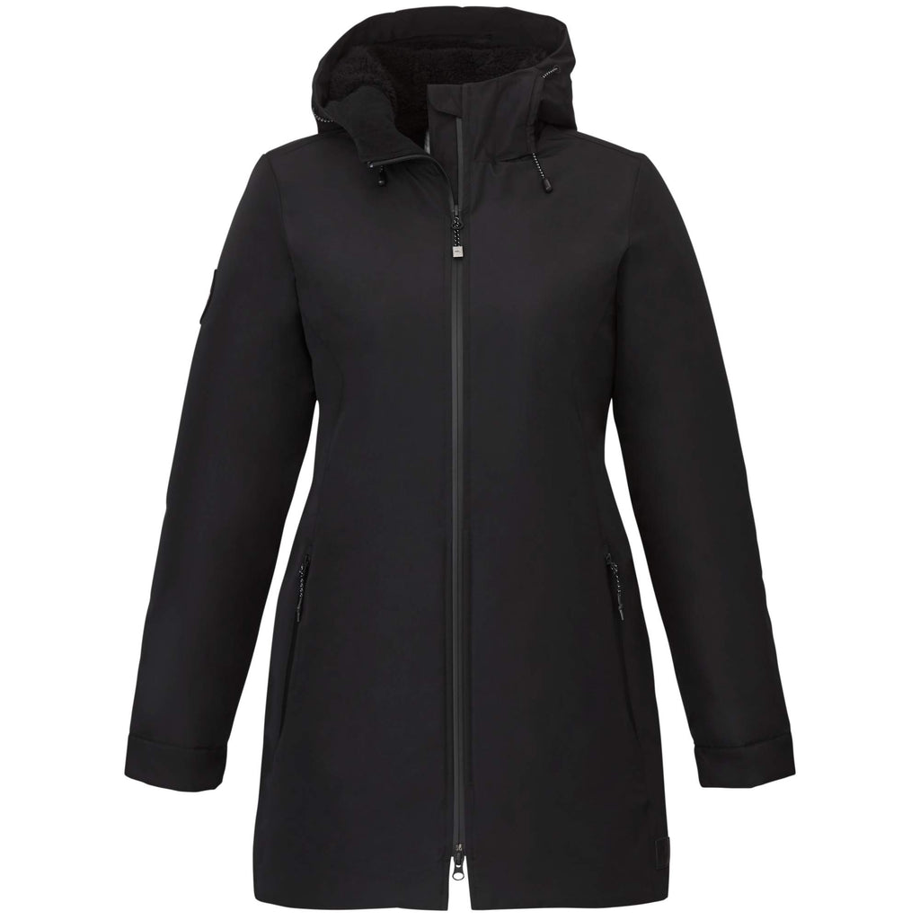 Roots73 Rockglen Sherpa Lined Waterproof Jacket for Women Transfer - Black - Front