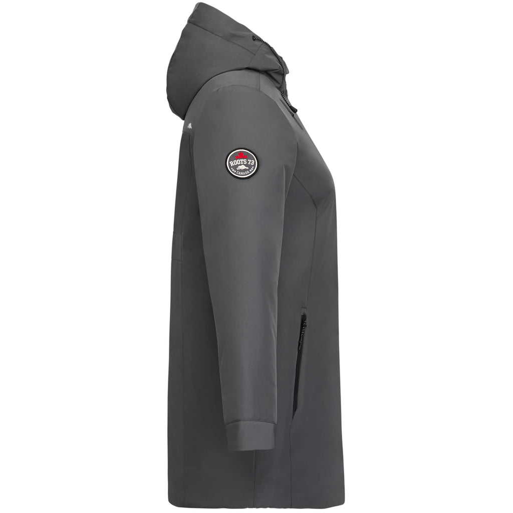 Roots73 Rockglen Sherpa Lined Waterproof Jacket for Women Transfer - Charcoal - Right Side