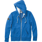 Roots73 Sandylake French Terry Full Zip Hoodie for Men Embroidery - Baltic Blue Heather - Front Flat