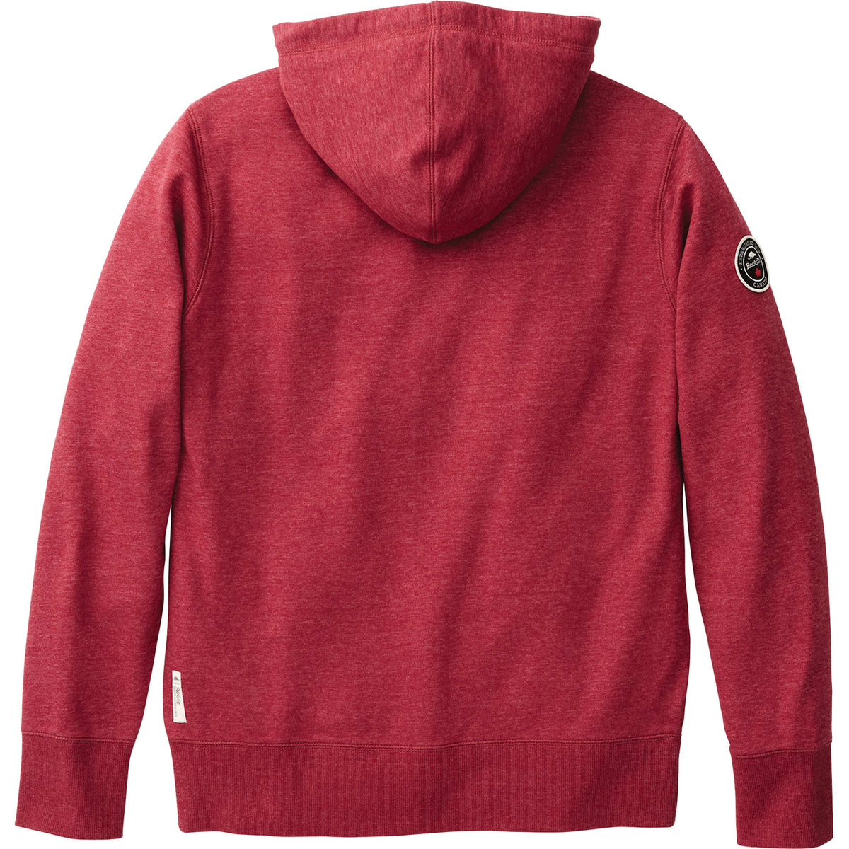 Roots73 Sandylake French Terry Full Zip Hoodie for Men Embroidery - Dark Red Heather - Flat