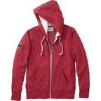 Roots73 Sandylake French Terry Full Zip Hoodie for Men Transfer - Dark Red Heather - Front Flat