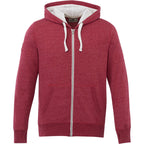 Roots73 Sandylake French Terry Full Zip Hoodie for Men Transfer - Dark Red Heather - Front