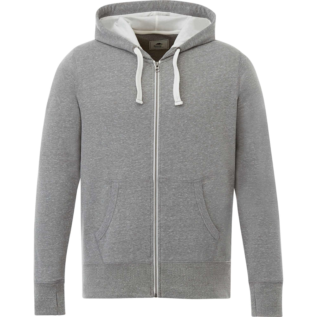 Roots73 Sandylake French Terry Full Zip Hoodie for Men Transfer - Grey Mix - Front