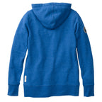 Roots73 Sandylake French Terry Full Zip Hoodie for Women Transfer - Baltic Blue Heather - Back Flat