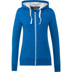 Roots73 Sandylake French Terry Full Zip Hoodie for Women Transfer - Baltic Blue Heather - Front