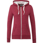 Roots73 Sandylake French Terry Full Zip Hoodie for Women Transfer - Dark Red Heather - Front