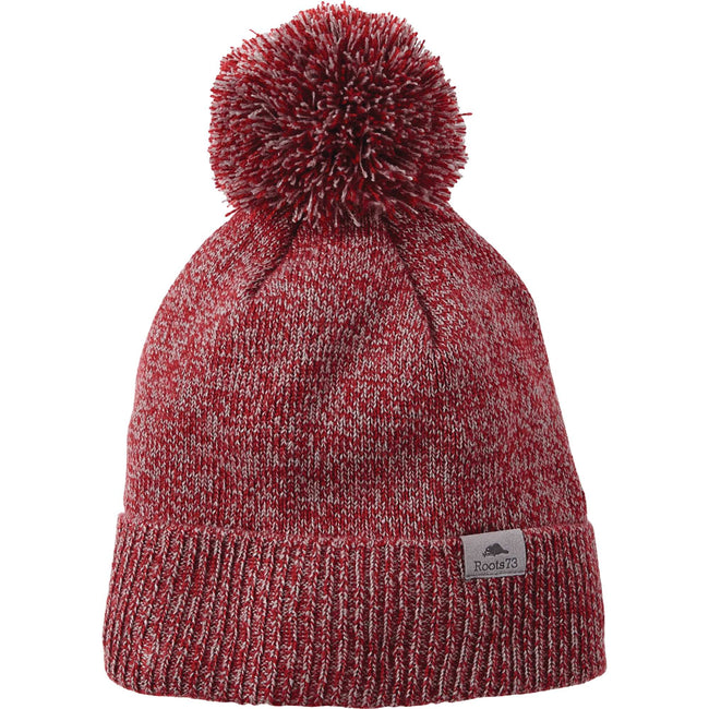 Roots73 Shelty Pom Beanie with Fleece Band Embroidery
