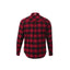 Roots73 Sprucelake Plaid Flannel Shirt for Men Embroidery - Dark Red/Black - Back Flat