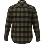 Roots73 Sprucelake Plaid Flannel Shirt for Men Embroidery - Loden/Black - Back