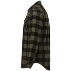 Roots73 Sprucelake Plaid Flannel Shirt for Men Embroidery - Loden/Black - Left Side