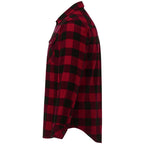 Roots73 Sprucelake Plaid Flannel Shirt for Men Transfer - Dark Red/Black - Left Side