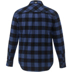 Roots73 Sprucelake Plaid Flannel Shirt for Men Transfer - Indigo Blue/Black - Back