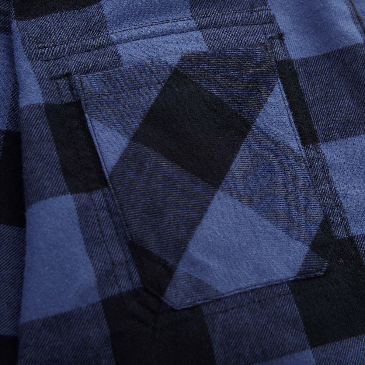 Roots73 Sprucelake Plaid Flannel Shirt for Men Transfer - Indigo Blue/Black - Detail 2