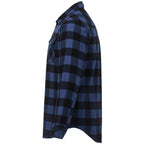 Roots73 Sprucelake Plaid Flannel Shirt for Men Transfer - Indigo Blue/Black - Left Side