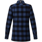 Roots73 Sprucelake Plaid Flannel Shirt for Women Embroidery - Indigo Blue/Black - Back