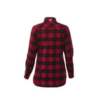 Roots73 Sprucelake Plaid Flannel Shirt for Women Transfer - Dark Red/Black - Back Flat