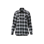 Roots73 Sprucelake Plaid Flannel Shirt for Women Transfer - Quarry/Black - Front Flat