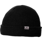 Roots73 Virden Rib Knit Beanie Embroidery - Black - Flat