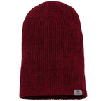 Roots73 Virden Rib Knit Beanie Embroidery - Dark Red Heather - Front