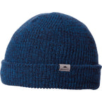 Roots73 Virden Rib Knit Beanie Embroidery - Ink Blue Heather - Flat
