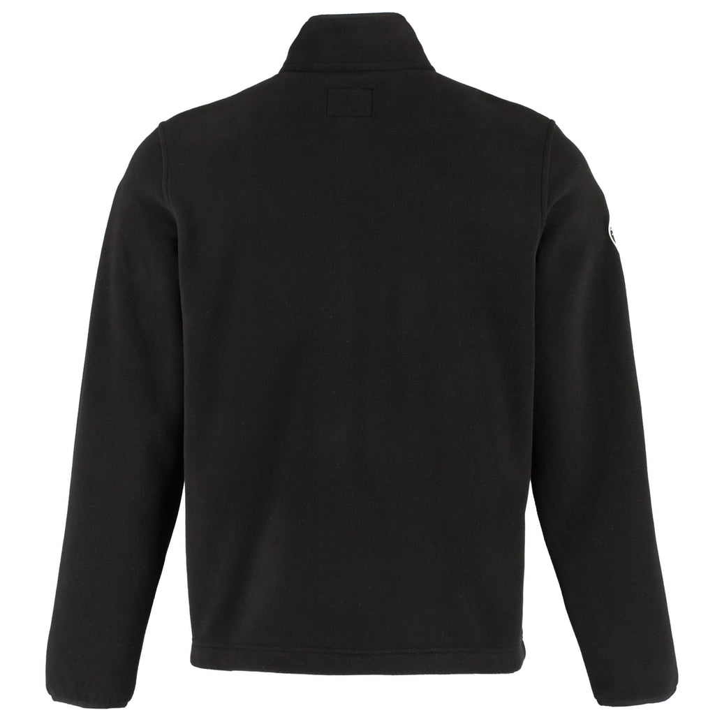 Roots73 Westville Recycled Microfleece Full Zip Jacket for Men Embroidery - Black - Back