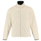 Roots73 Westville Recycled Microfleece Full Zip Jacket for Men Embroidery - Oatmeal - Front