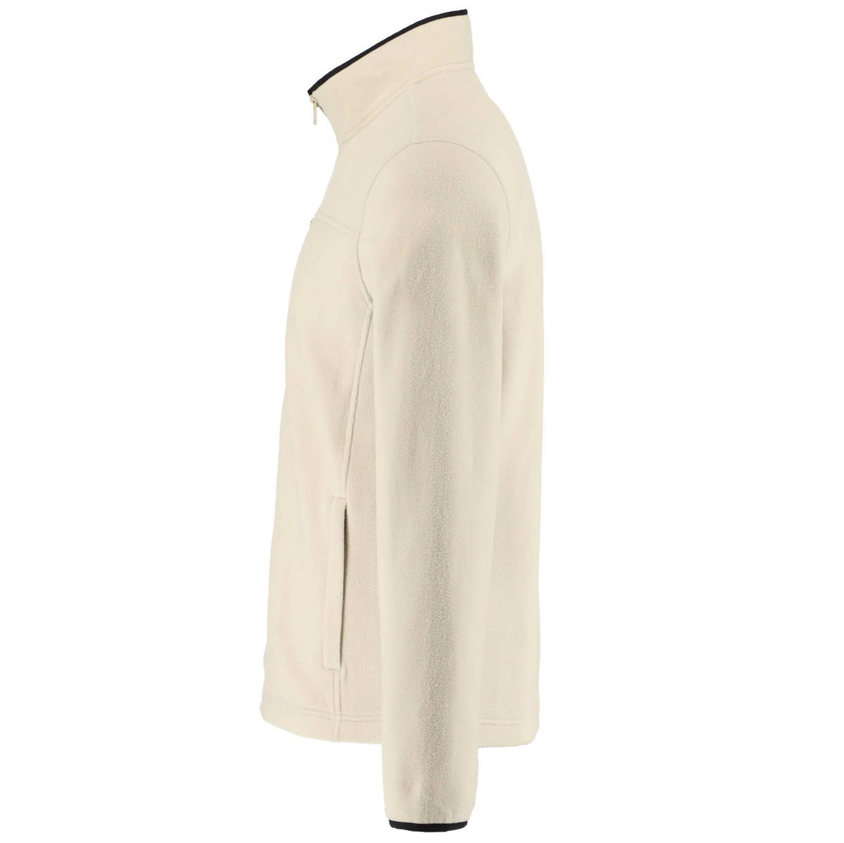 Roots73 Westville Recycled Microfleece Full Zip Jacket for Men Embroidery - Oatmeal - Left Side