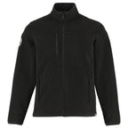 Roots73 Westville Recycled Microfleece Full Zip Jacket for Men Laser Engraving - Black - Front